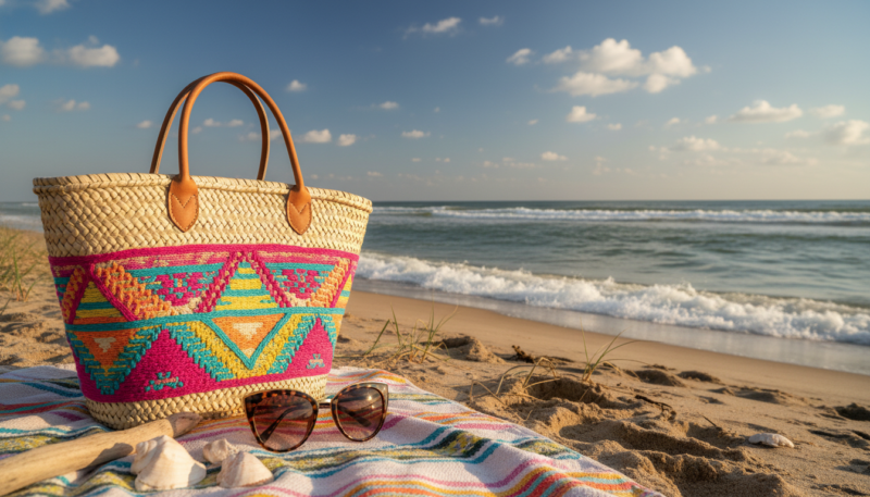 Modne naočare sunce i letnja torbica