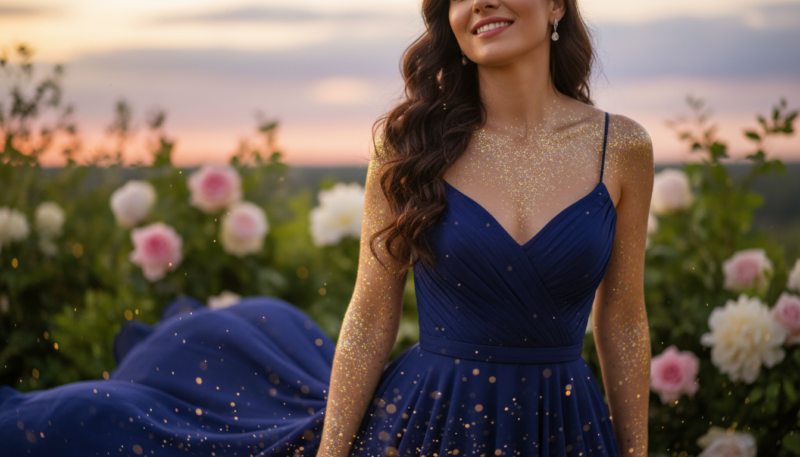 Sjajne šljokice na telu