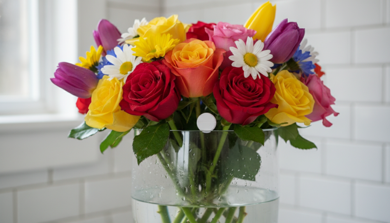 cveće u vazi sa aspirinom