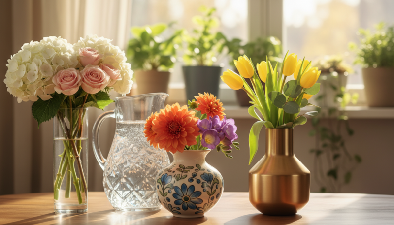 izbor vaze i vode za održavanje cveća