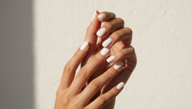 mlečno beli lak za nokte